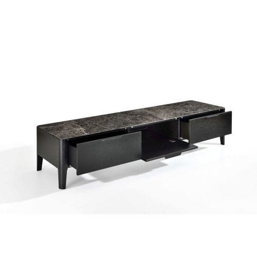 Contemporary TV cabinet - ALBA - De-code, Lattas Nik. Spyridon - handmade / wooden / marble