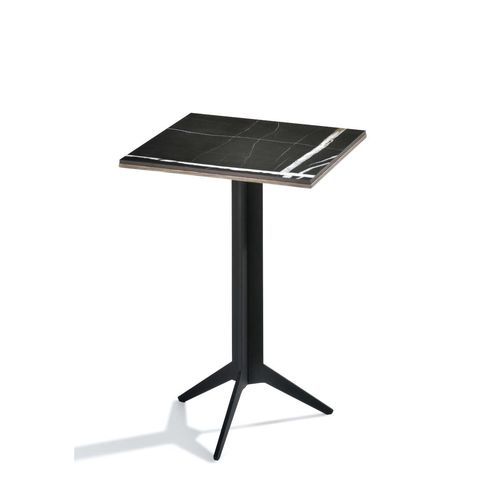 Contemporary side table - NEW YORK - De-code, Lattas Nik. Spyridon - wood veneer / marble / metal base