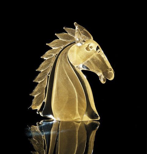 Crystal sculpture - GIANT HORSE'S HEAD - Duccio di Segna srl - commercial