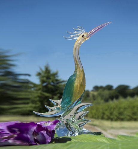 Crystal sculpture - PARADISE BIRD - Duccio di Segna srl - commercial