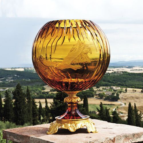 Classic vase - SPHERE - Duccio di Segna srl - crystal / bronze