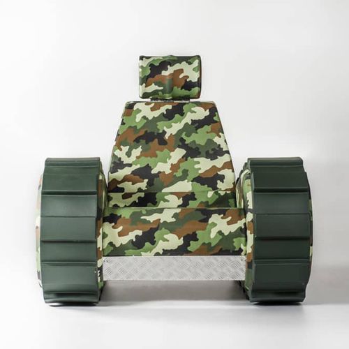 Original design armchair - CARROAMATO - Gugliermetto Experience - fabric / aluminum / with washable removable cover