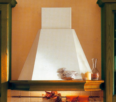 Wall-mounted range hood - PENTA - Home srl - with built-in lighting / white