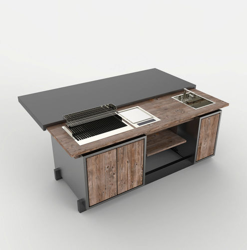 Polyurethane foam kitchen - Essenza - Laboratorio Mattoni - outdoor / contemporary / fir