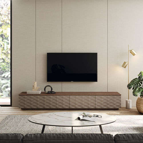 Contemporary TV cabinet - Cross - Mobenia - lowboard / with storage / melamine