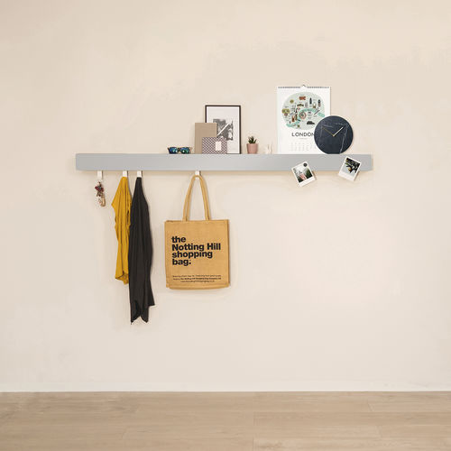 Wall-mounted shelf - Netic - Mobenia - contemporary / lacquered metal / contract