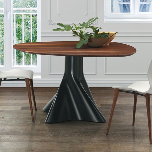 Contemporary dining table - SHIFT - Oliver B. Group srl - walnut / ash / ceramic