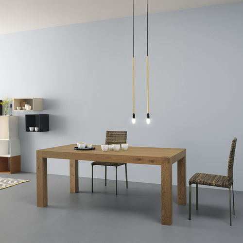 Contemporary table - TOLA - Point srl - oak / metal / rectangular