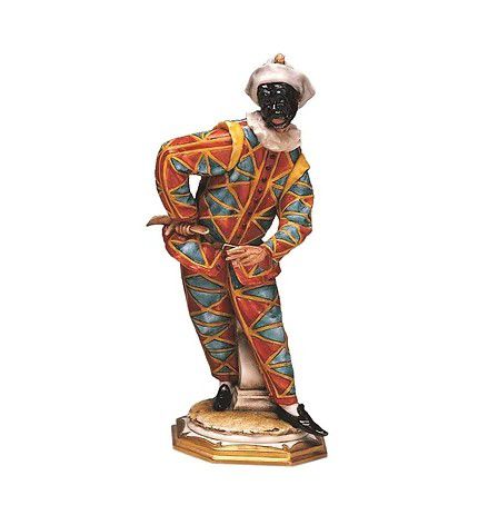 Porcelain sculpture - Harlequin - Porcellane Principe snc