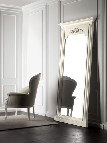 Free-standing mirror - CVO001 - Prestige srl unipersonale - classic / rectangular / cherrywood