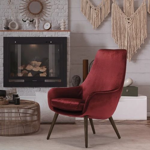 Contemporary armchair - PLUMA - S.m.c. Italia srl - fabric / wooden / with removable cover