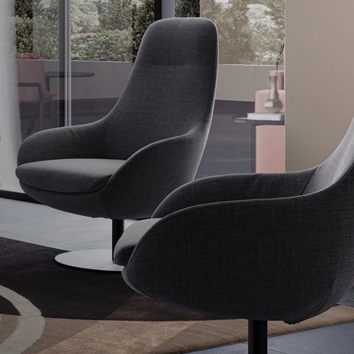 Contemporary armchair - BALOSS - S.m.c. Italia srl - fabric / metal / with removable cover