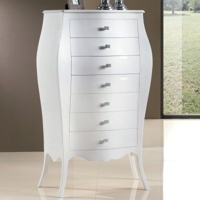 Classic chiffonier - ART. 16433 - Tarocco Vaccari Group srl - lacquered wood / white