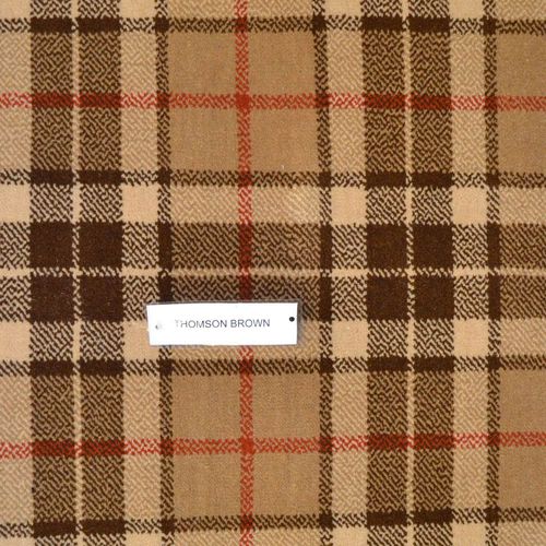 Woven carpet - THOMPSON BROWN TARTAN  - STEVENS AND GRAHAM - wool / nylon / tertiary