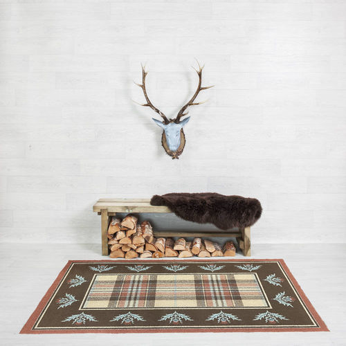Traditional rug - AILSA CRAIG BORDER - STEVENS AND GRAHAM - abstract motif / wool / rectangular