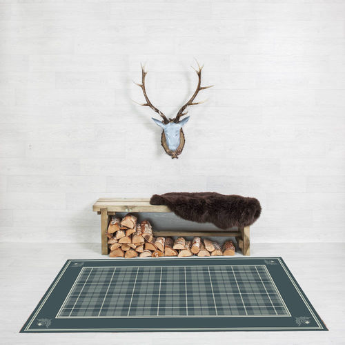 Traditional rug - BAY OF THE GLEN THISTLE CORNER BORDER - STEVENS AND GRAHAM - abstract motif / wool / rectangular