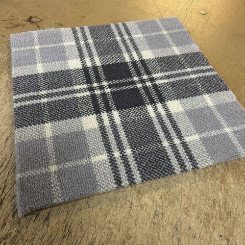 Traditional rug - SILVERN SANDS TARTAN - STEVENS AND GRAHAM - plaid / nylon / wool