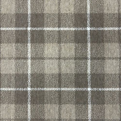 Traditional rug - CHESTNUT TARTAN - STEVENS AND GRAHAM - plaid / nylon / wool