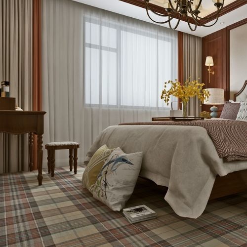 Traditional rug - AILSA CRAIG - STEVENS AND GRAHAM - plaid / nylon / wool