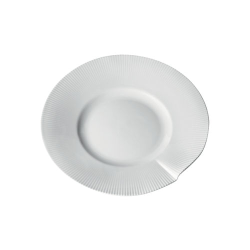 Flat plate - CANOPÉE : AILE LARGE - PILLIVUYT - round / porcelain / patterned