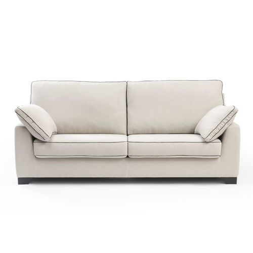 Contemporary sofa - CAPUCINE - RALPH M. - fabric / leather / with removable cushion