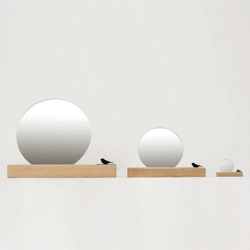 Table mirror - XX_SP15 - RAUMGESTALT - contemporary / round / oak