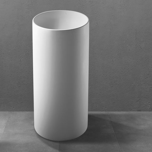 Totem washbasin - The Tube - CIPI' - Solid Surface / resin / round