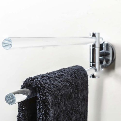 2-bar towel rack - Ghost  - CIPI' - wall-mounted / Plexiglas® / chromed metal