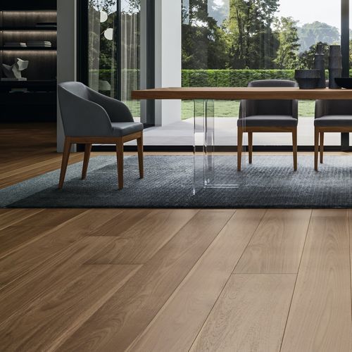 Engineered parquet floor - CA' SAVIO - FOGLIE D'ORO BY LATIFOGLIA - American walnut / boat deck / brushed