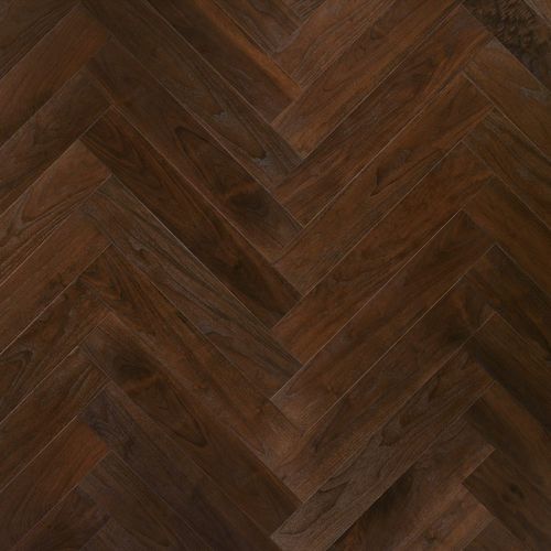 Engineered parquet floor - CA' DA PONTE - FOGLIE D'ORO BY LATIFOGLIA - American walnut / chevron / brushed