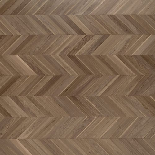 Engineered parquet floor - CA' BIASI - FOGLIE D'ORO BY LATIFOGLIA - American walnut / chevron / brushed