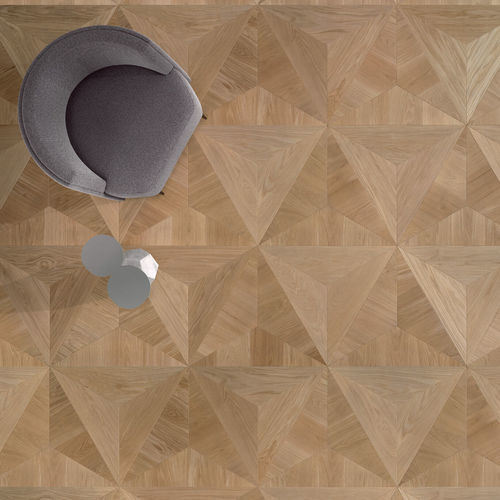 Engineered parquet floor - DESIGN TWIST - FOGLIE D'ORO BY LATIFOGLIA - oak / walnut / American walnut
