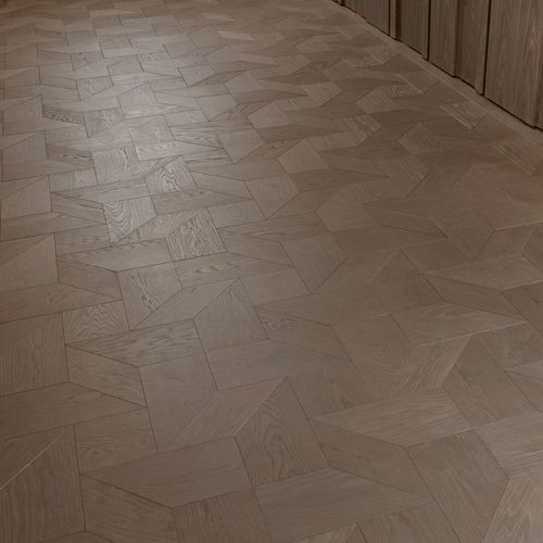 Engineered parquet floor - DESIGN TRICOT - FOGLIE D'ORO BY LATIFOGLIA - oak / walnut / American walnut