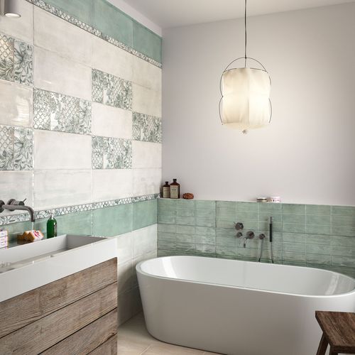 Porcelain stoneware tile - HERBERIA - polished / matte / indoor