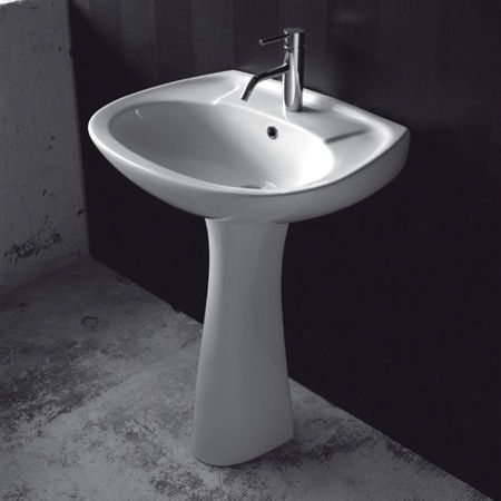 Free-standing washbasin - PEDESTAL : ISEO - KI & KO - ceramic / contemporary