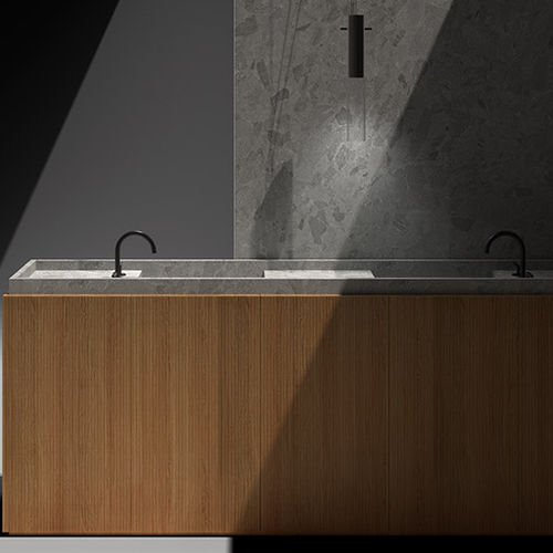 Built-in washbasin - A.71 - LIVING CERAMICS - porcelain / double / rectangular