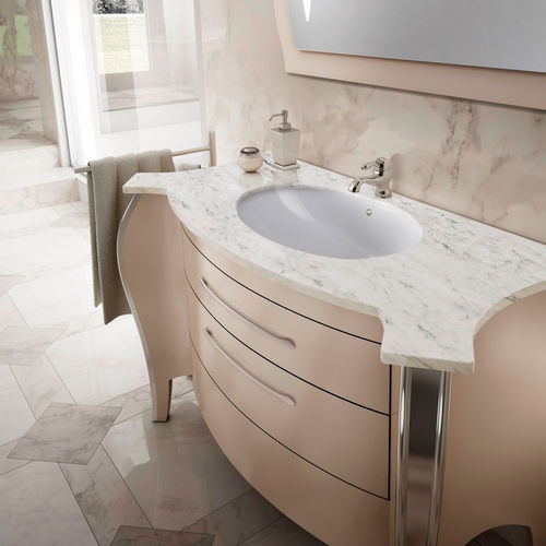 Free-standing washbasin cabinet - BELVEDERE-03 - MIA ITALIA - lacquered wood / marble / traditional