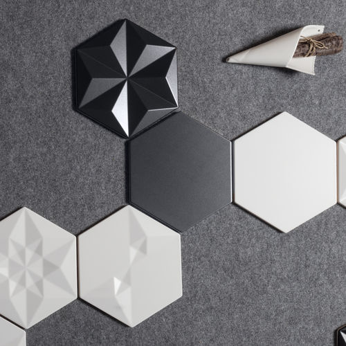 Porcelain stoneware hexagonal tile - ORIGAMI - QUINTESSENZA CERAMICHE - matte / indoor / kitchen