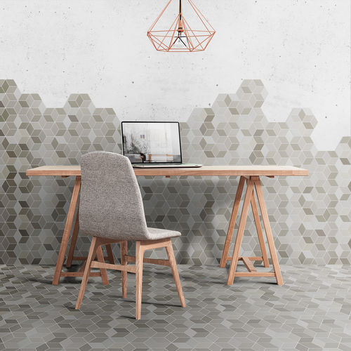 Porcelain stoneware hexagonal tile - MINIMA8.6 - QUINTESSENZA CERAMICHE - matte / indoor / kitchen