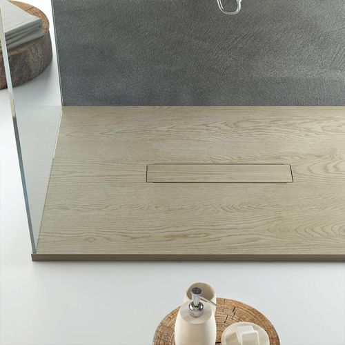 Rectangular shower base - ROCKY LUX - RELAX DESIGN - above floor / resin / marble