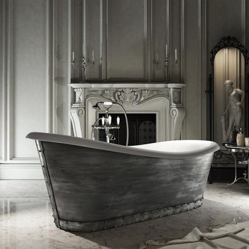 Oval bathtub - NAIL - RELAX DESIGN - free-standing / composite / aluminum