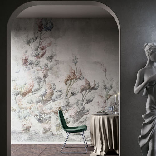 Contemporary wallpaper - SOMERSET - Tecnografica Italian Wallcoverings - cellulose fiber / floral / concrete look