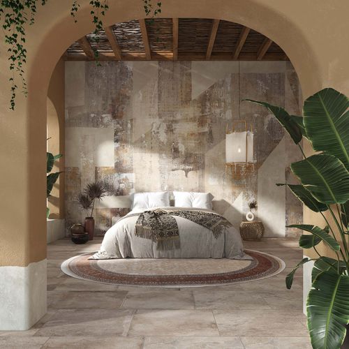 Ethnic wallpaper - QUM - Tecnografica Italian Wallcoverings - cellulose fiber / nonwoven fabric / fiberglass