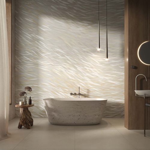 Contemporary wallpaper - MAREA - Tecnografica Italian Wallcoverings - cellulose fiber / nonwoven fabric / fiberglass