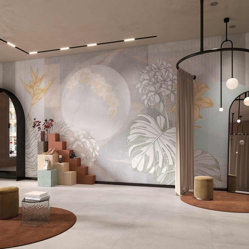 Contemporary wallpaper - KAUAI FLOWERS - Tecnografica Italian Wallcoverings - cellulose fiber / nonwoven fabric / fiberglass