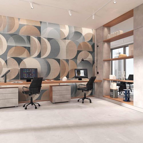 Contemporary wallpaper - DOMINO - Tecnografica Italian Wallcoverings - cellulose fiber / fiberglass / vinyl