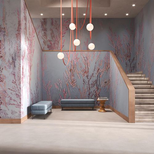 Contemporary wallpaper - CORALINE - Tecnografica Italian Wallcoverings - nonwoven fabric / fiberglass / vinyl