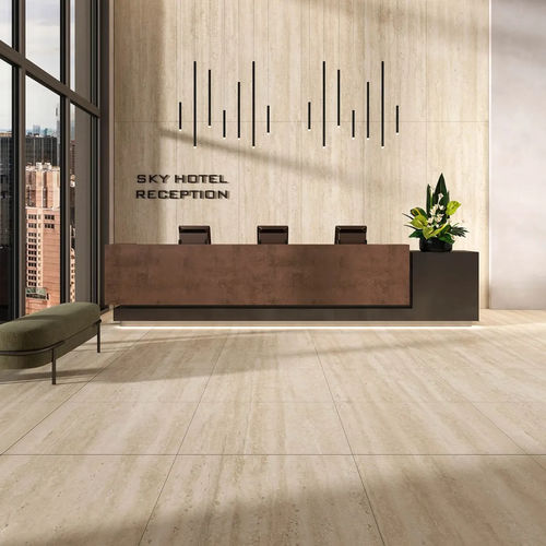 Aluminum flooring - ULTRALIGHT : CLASSIC TRAVERTINO - Tecnografica Italian Wallcoverings - indoor / for hotel / kitchen