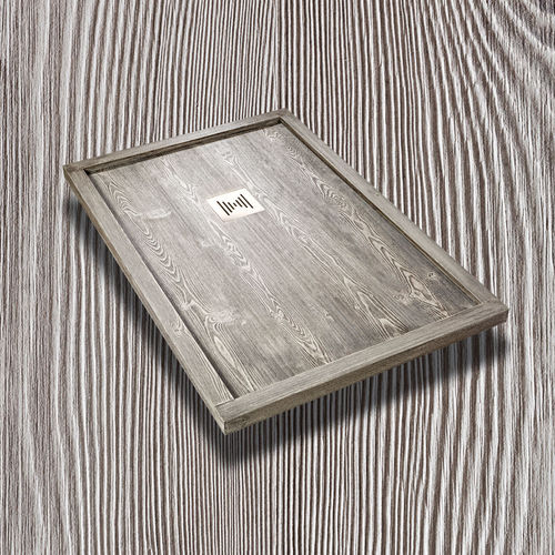 Rectangular shower base - DAKOTA BORDATO - THERMO DESIGN - above floor / extra-flat / wooden