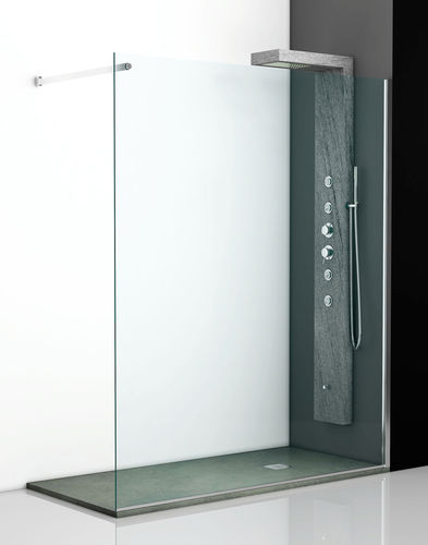 Fixed shower screen - SME-FG - THERMO DESIGN - rectangular / corner / tempered glass